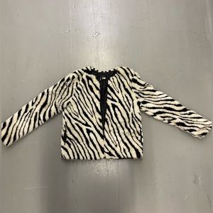 H&M Zebra printed Fur Jacket